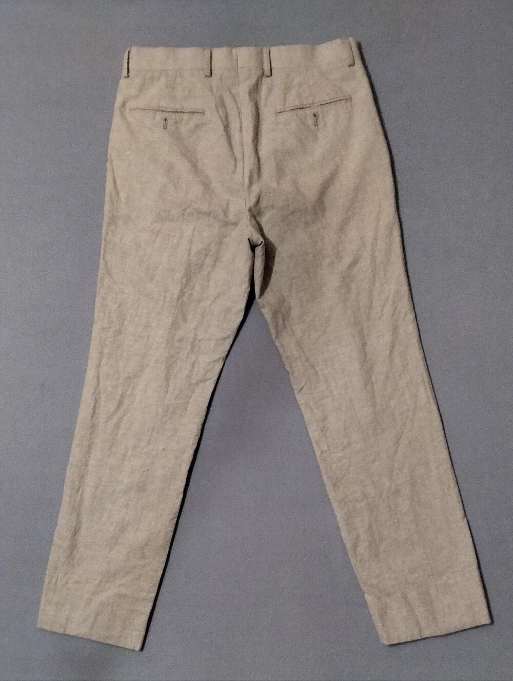 Joseph A. Bank 1905 Linen Blend Dress Pants Mens 33X32 Tan Classic Fit Pre-owned